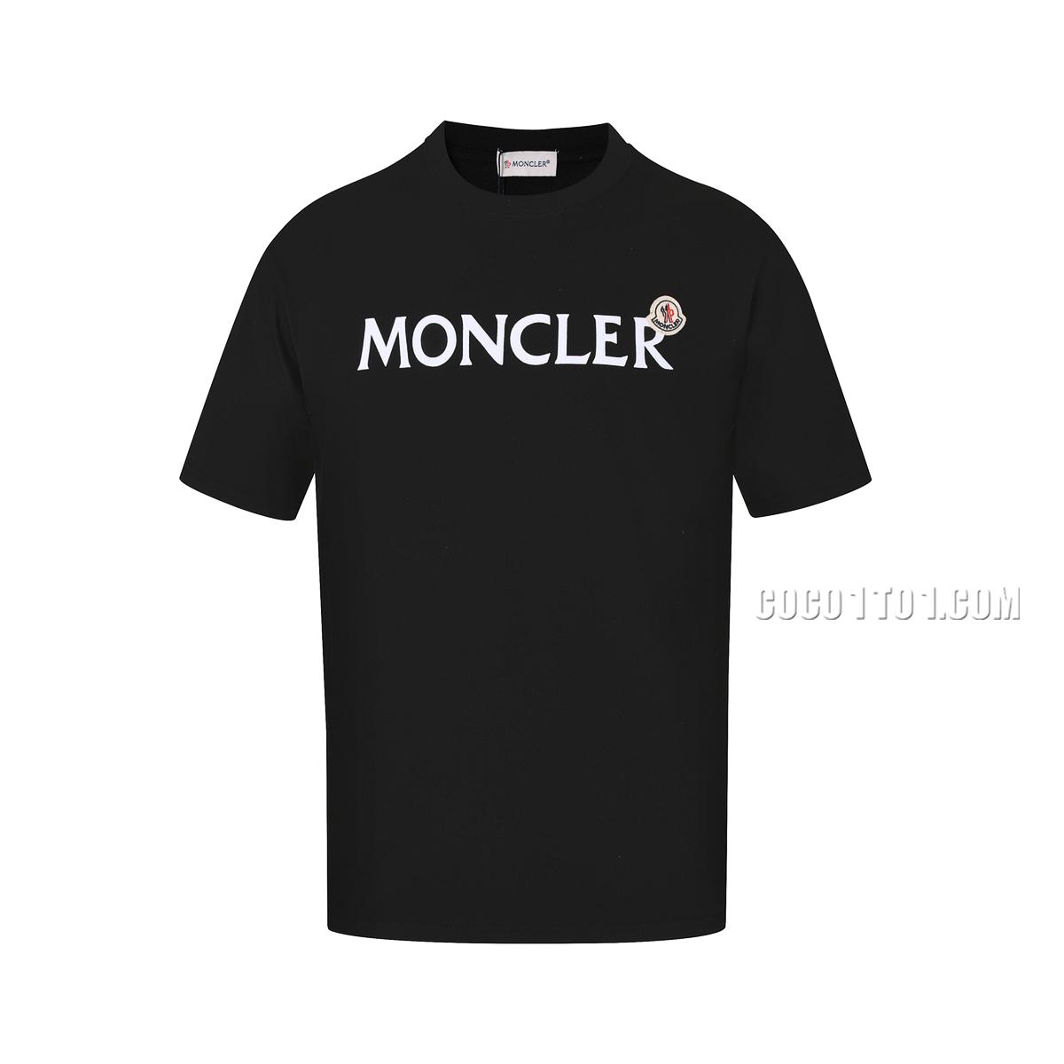 Moncler Pressed Logo + Badge Casual Loose Round-Neck Unisex Short-Sleeve T-SHIRT NMONCLER42304