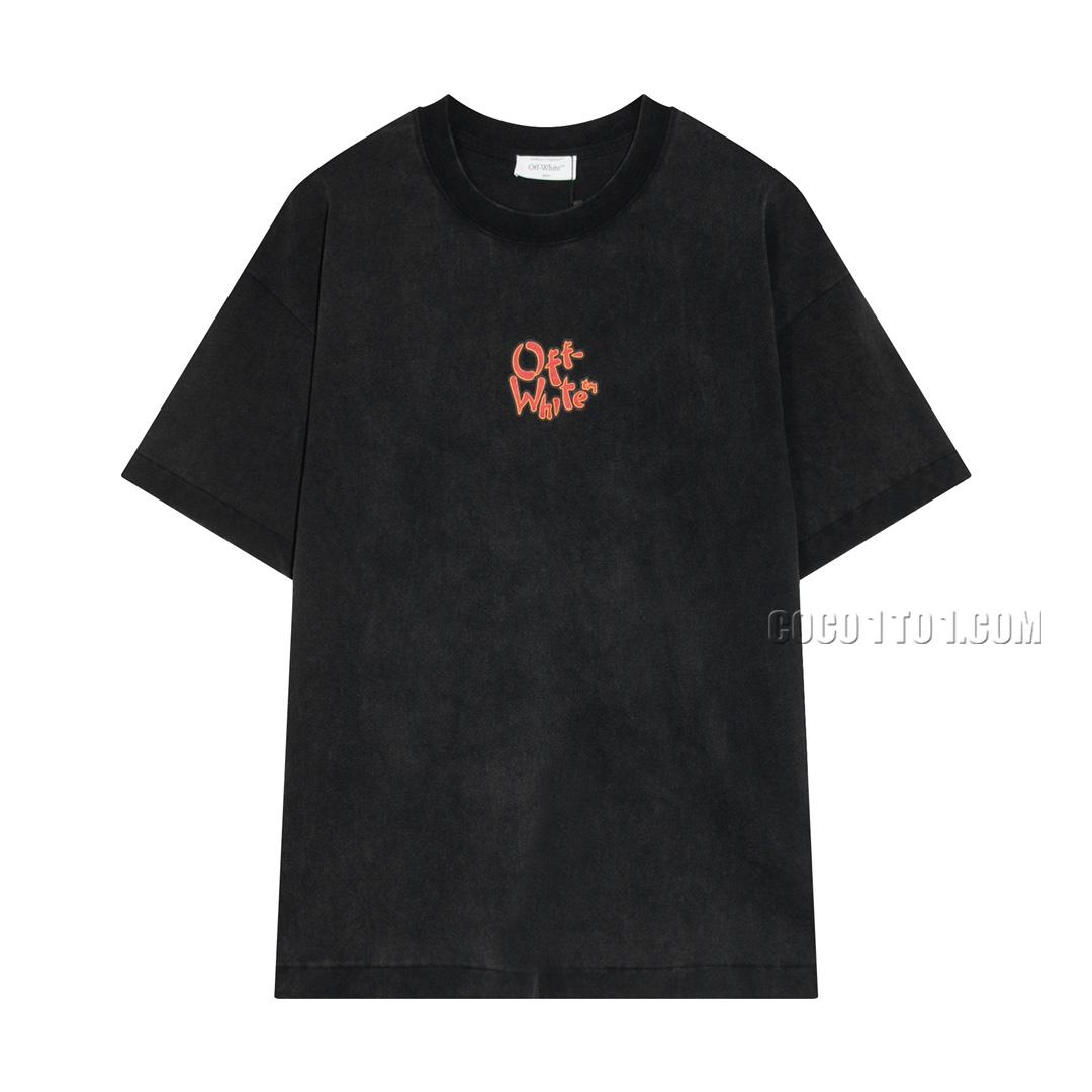 Off-White 2024 Spring/Summer New Chinese Style Big Dragon Arrow Short Sleeve T-shirt NOFF-WHITE42305