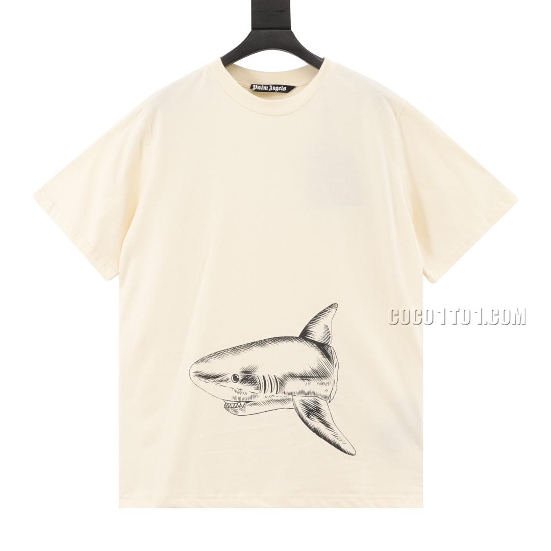 Palm Angels Shark Printed Short Sleeve T-shirt NPALM-ANGELS42306