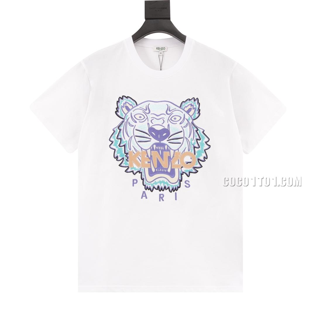 Kenzo by Takada Kenzo Tiger Head Embroidered Short Sleeve