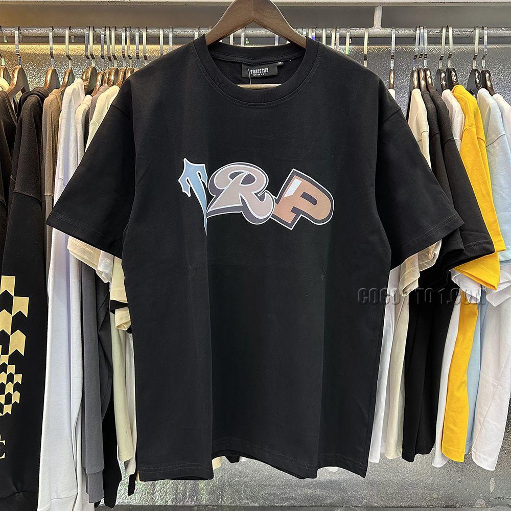 Trapstar WILDCARD TRP Letter Print 230g Double Yarn Pure Cotton Loose Casual Short Sleeve T-Shirt