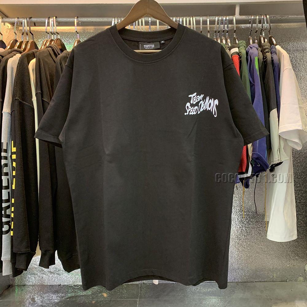 Niche brand Trapstar Crazy Truck Print High-Quality Heavyweight Double Yarn Pure Cotton Short Sleeve T-Shirt