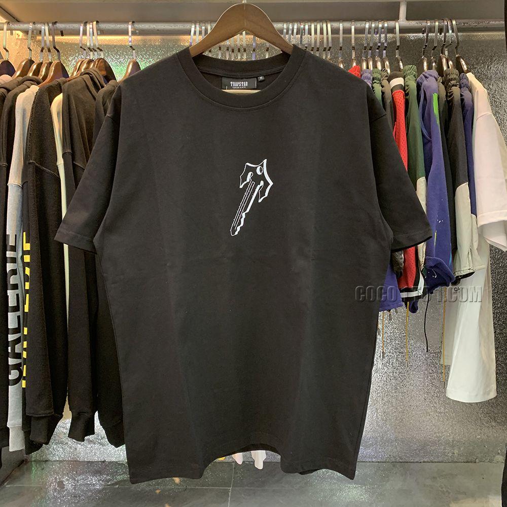 Niche brand Trapstar London Trap Keys Open Doors Tee Pure Cotton Double Yarn Short Sleeve T-Shirt Unisex