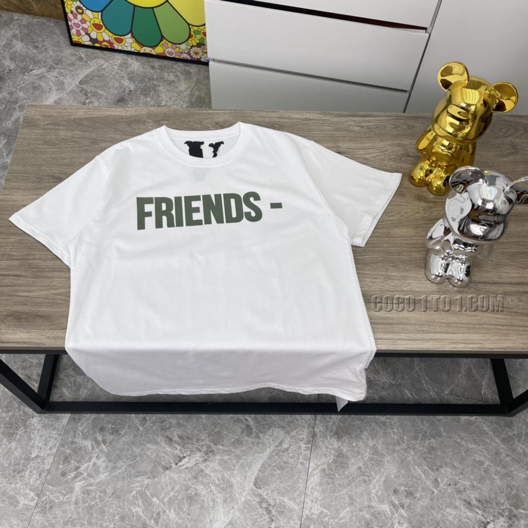 VLONE high-quality green snake pattern big V short sleeve