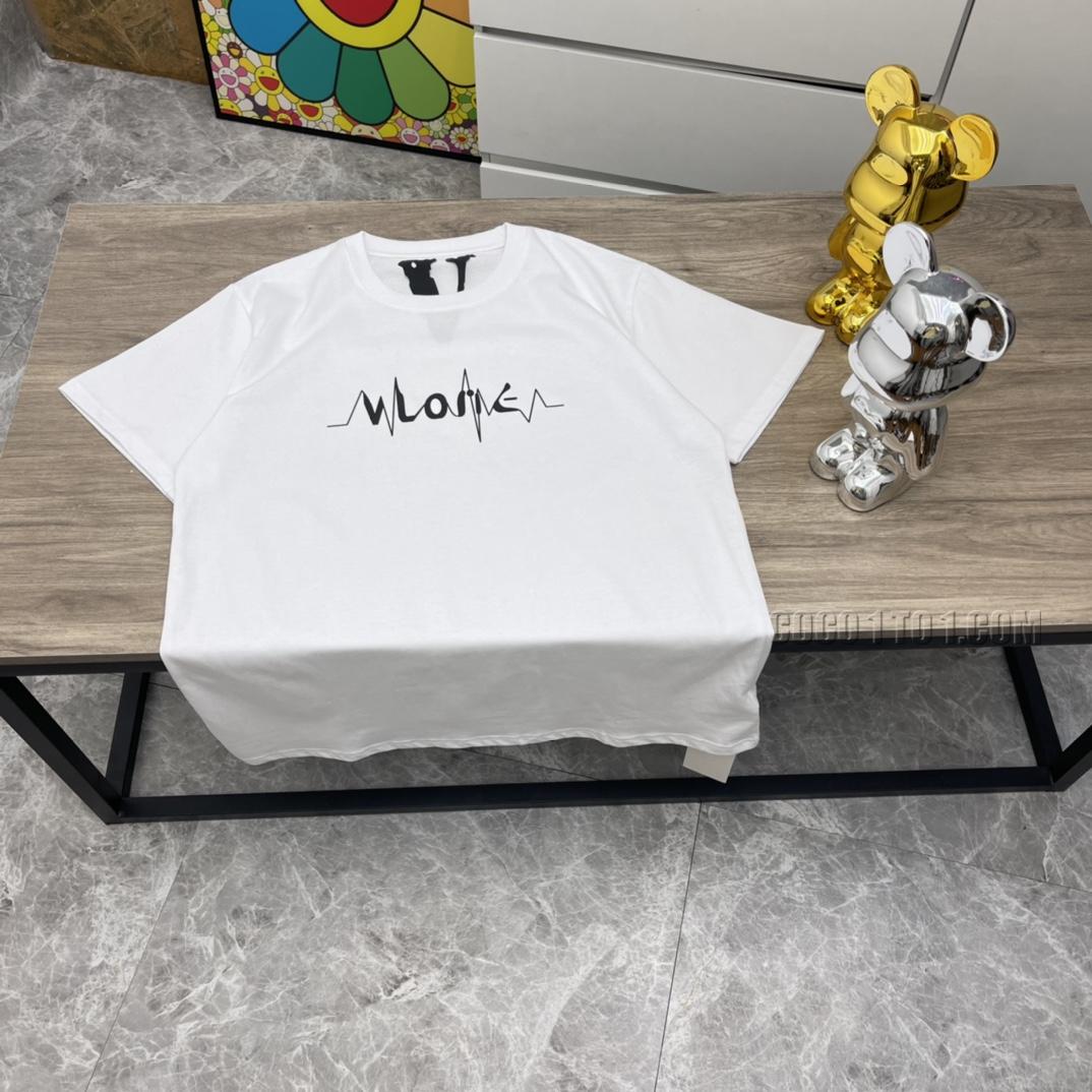 VLONE high-quality electrocardiogram big V short sleeve