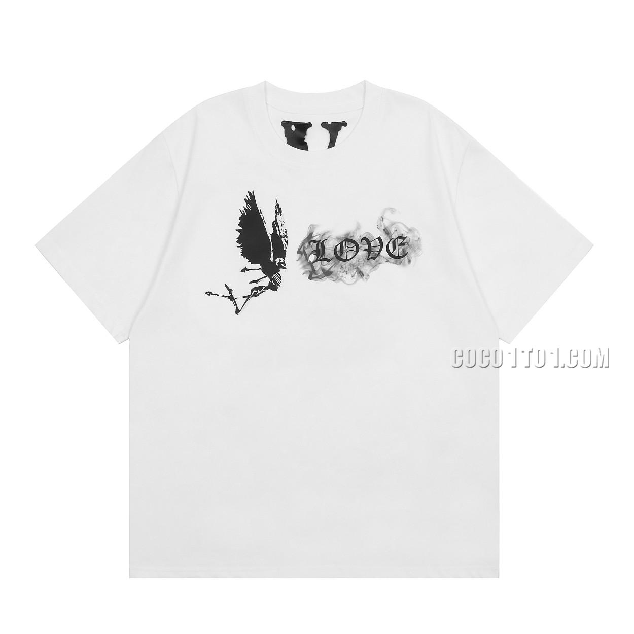 VLONE high-quality smoke pattern big V short sleeve