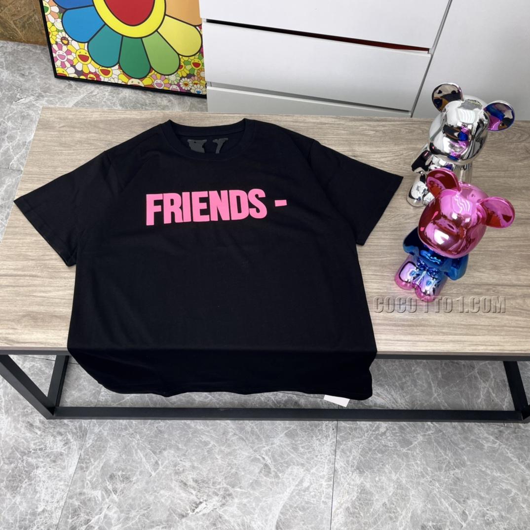 VLONE high-quality classic pink big V short sleeve