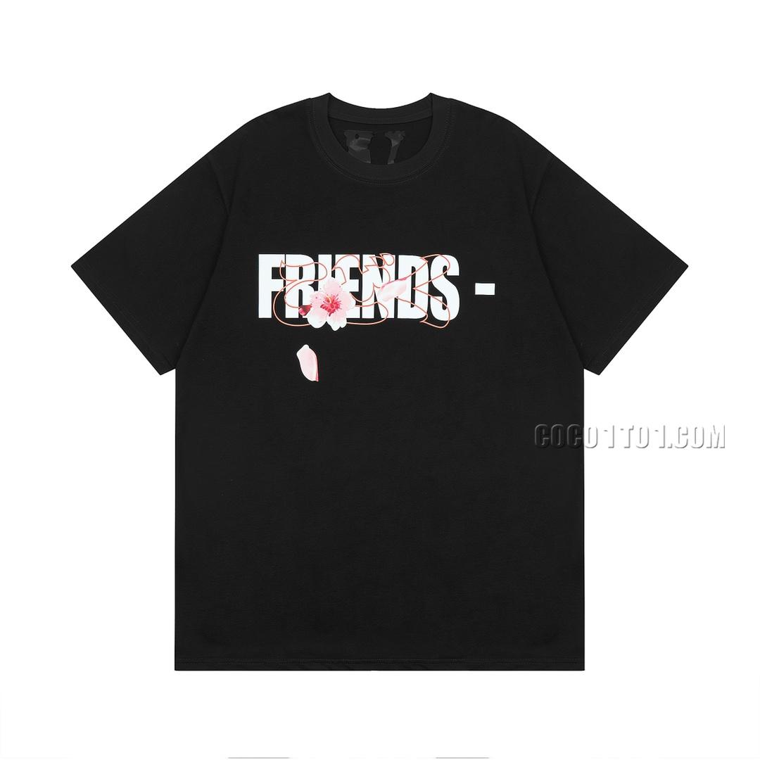 VLONE high-quality cherry blossom big V short sleeve