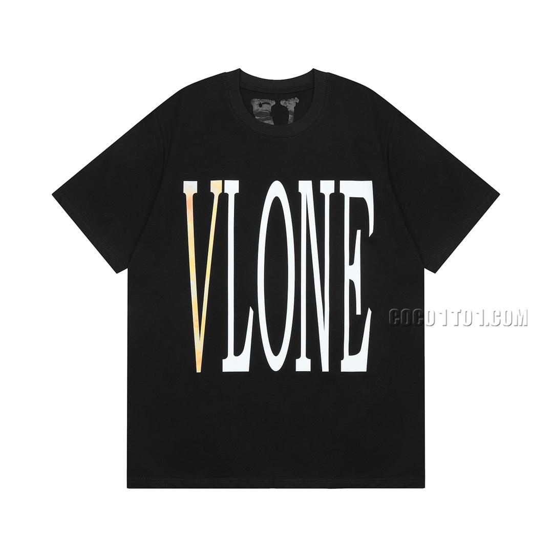 VLONE high-quality orange tie-dye big V short sleeve