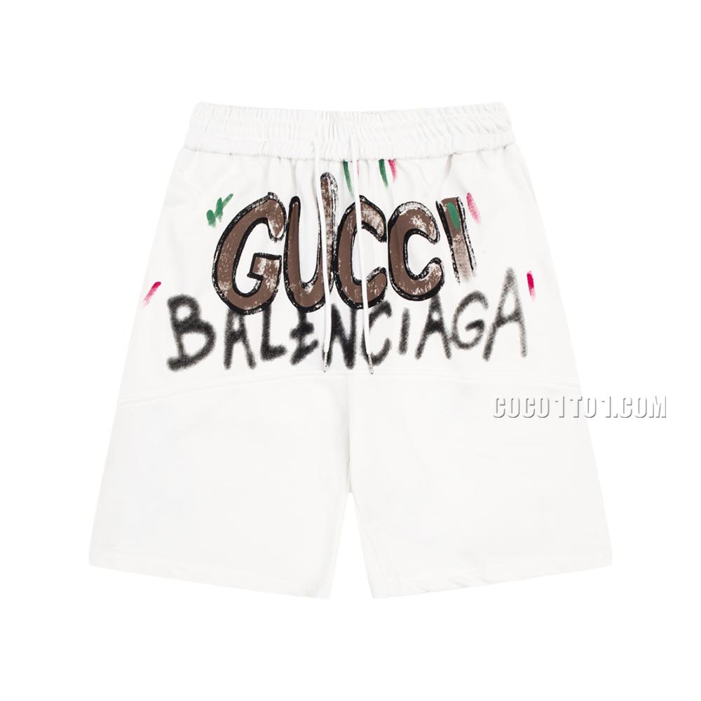 Gucci x Balenciaga Spring/Summer Collaboration Graffiti Logo Shorts