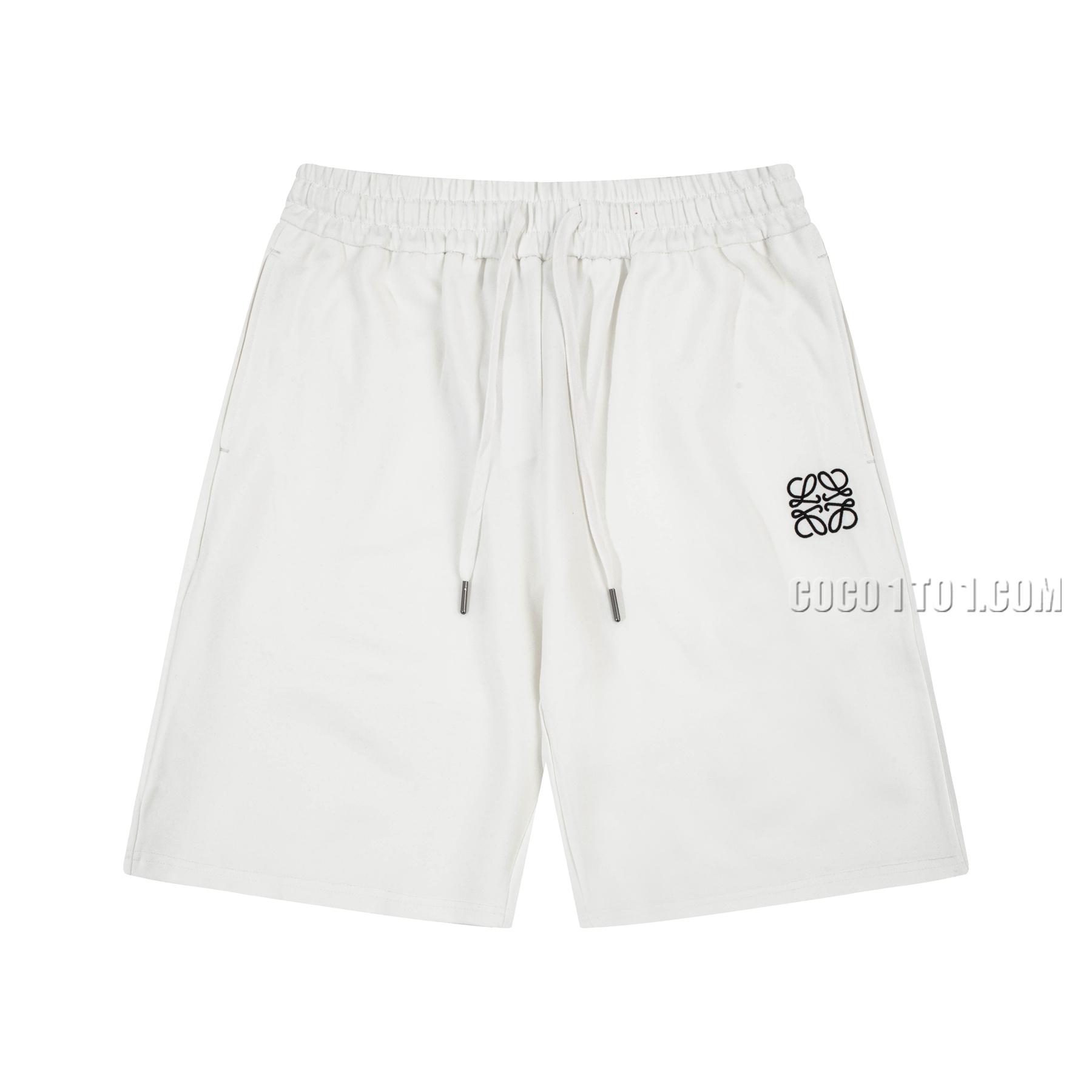 Loewe Summer New Pure Cotton Unisex Casual Shorts