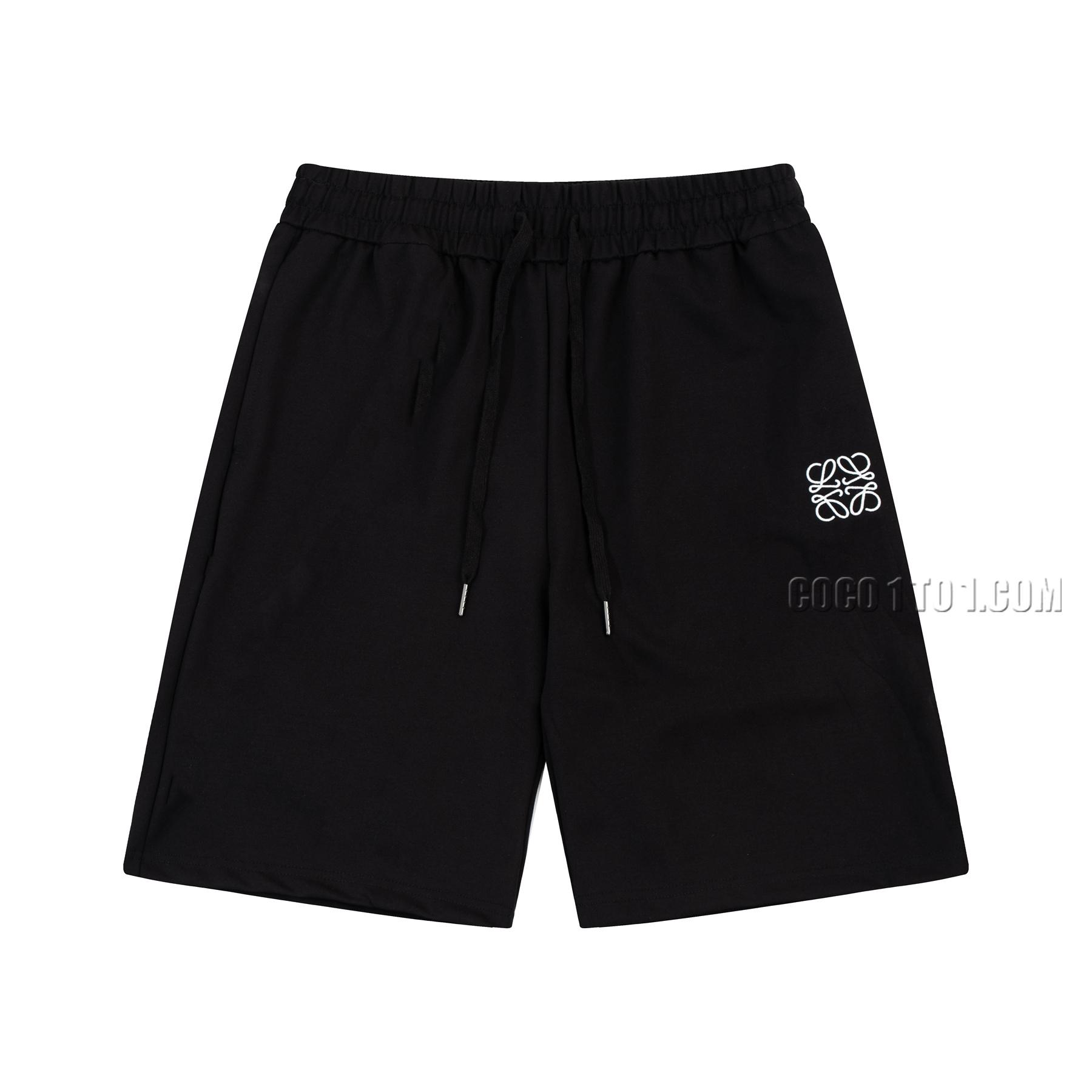 Loewe Summer New Pure Cotton Unisex Casual Shorts