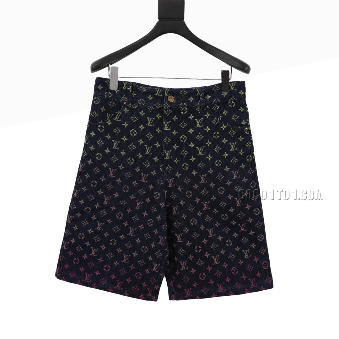 Louis Vuitton Rainbow Embossed Denim Shorts