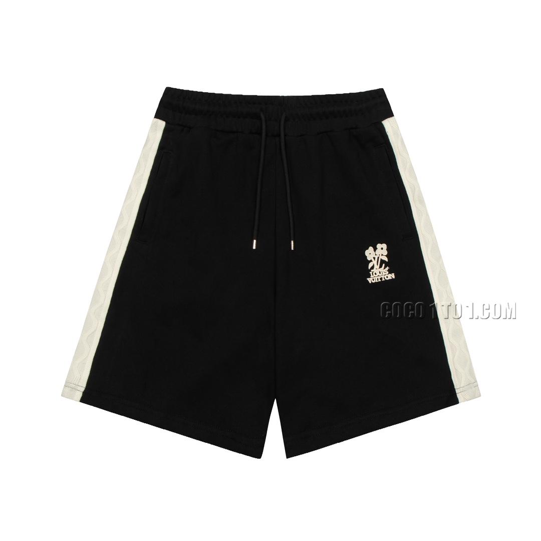 Louis Vuitton Floral Letter Embroidered Shorts