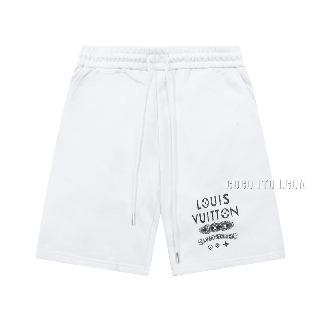 Louis Vuitton x KAWS Graffiti Letter Printed Minimalist Logo Five-Point Shorts