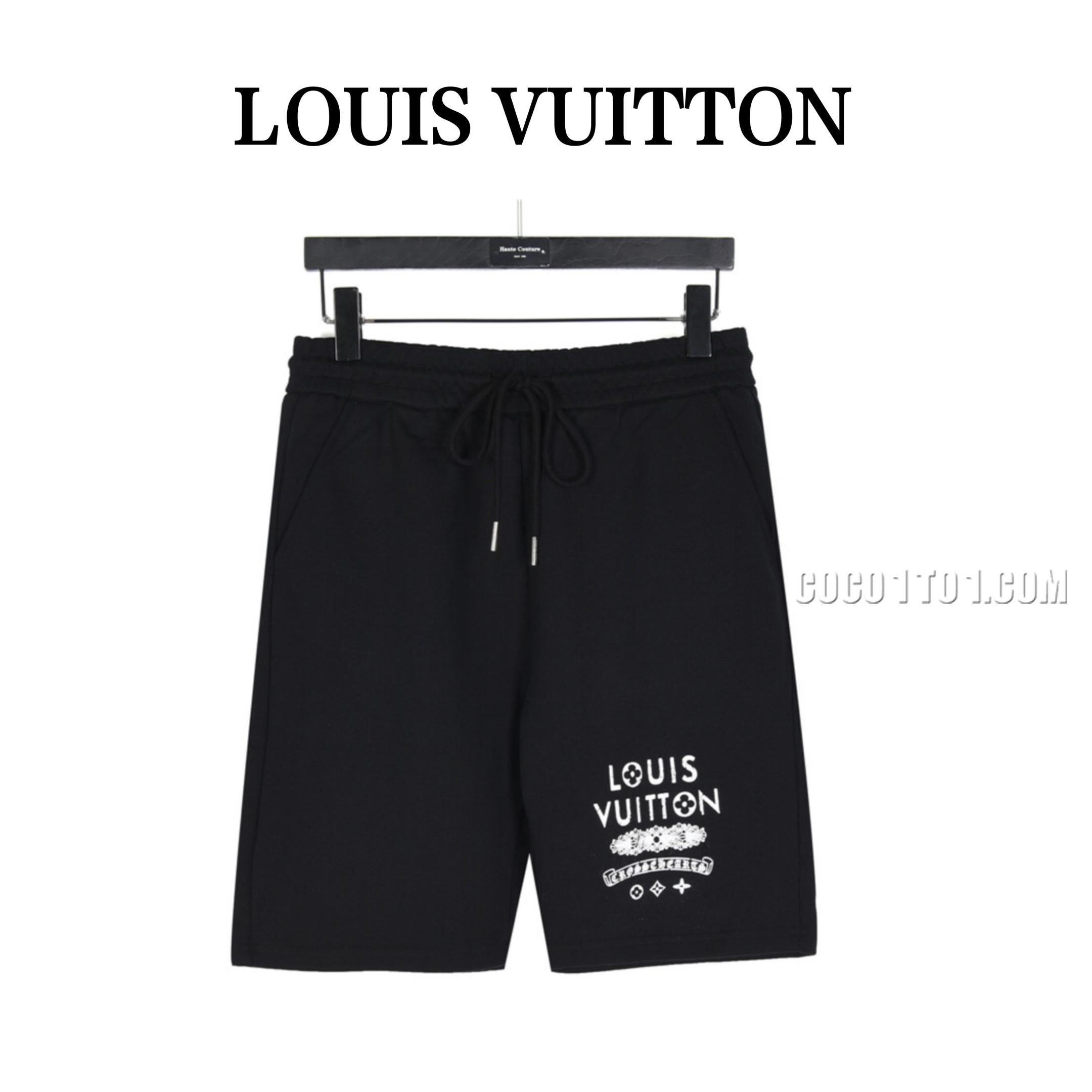Louis Vuitton ChromeHearts Co-branded Logo Letter Shorts