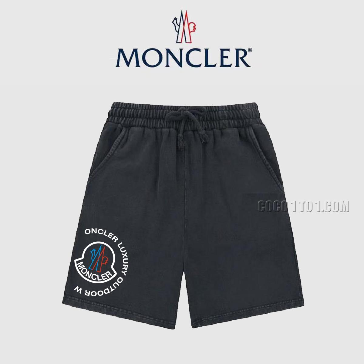 Moncler Spring/Summer New American Acid Wash Vintage Print Washed Shorts