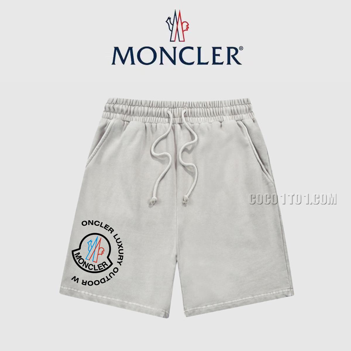 Moncler Spring/Summer New American Acid Wash Vintage Print Washed Shorts