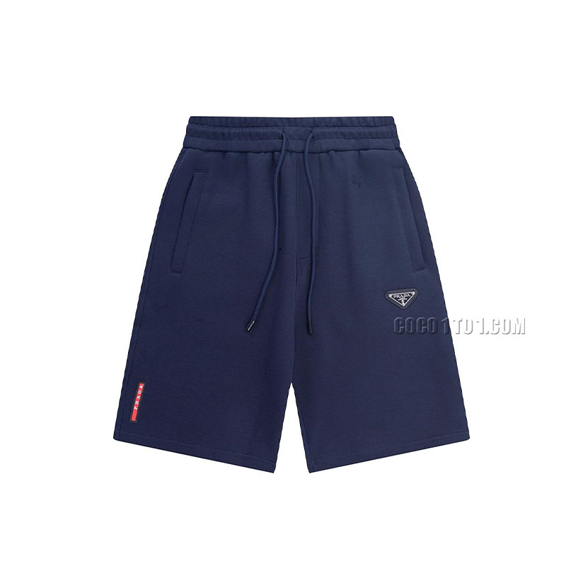 Prada Official Website Model Triangle Logo Silicone Printed Casual Five Shorts