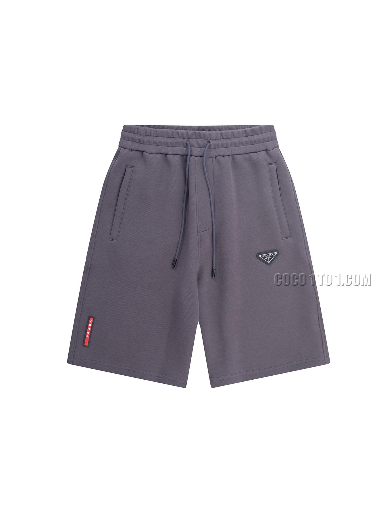 Prada Official Website Model Triangle Logo Silicone Printed Casual Five Shorts