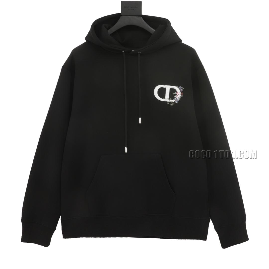 Dior CD Floral Letter Embroidered Logo Hoodie N42901