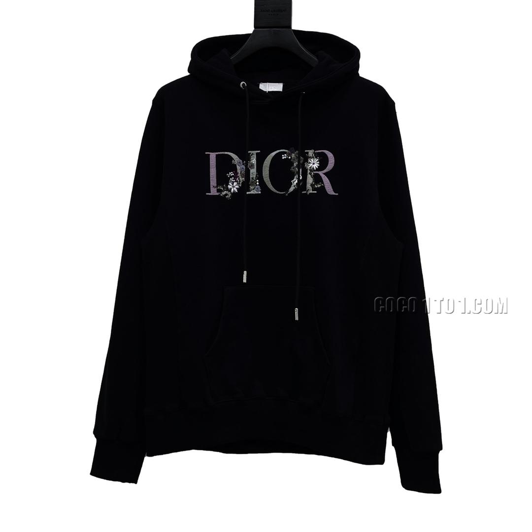 Dior Classic Gradient Floral Embroidered Hoodie N42901