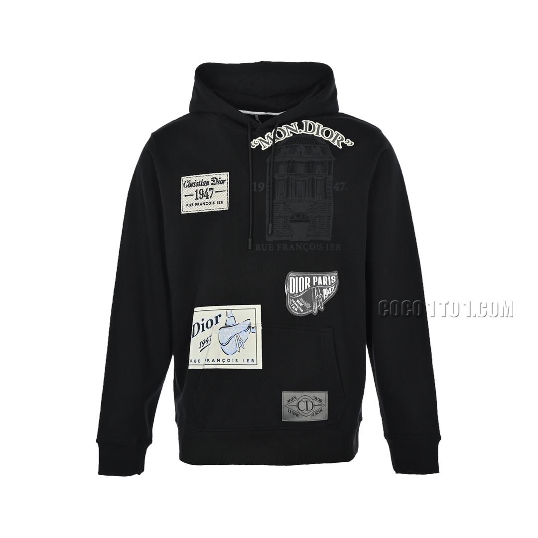 Dior Saddle Bag Patch Print Hoodie N42901