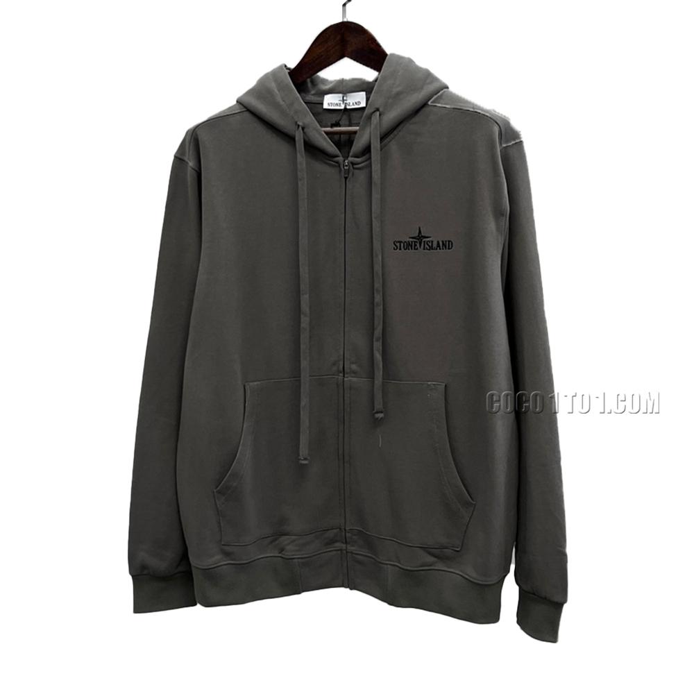 Stone Island early autumn hooded zip-up hoodie