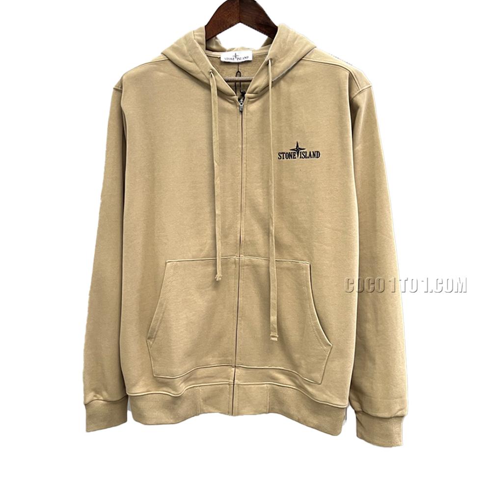 Stone Island early autumn hooded zip-up hoodie