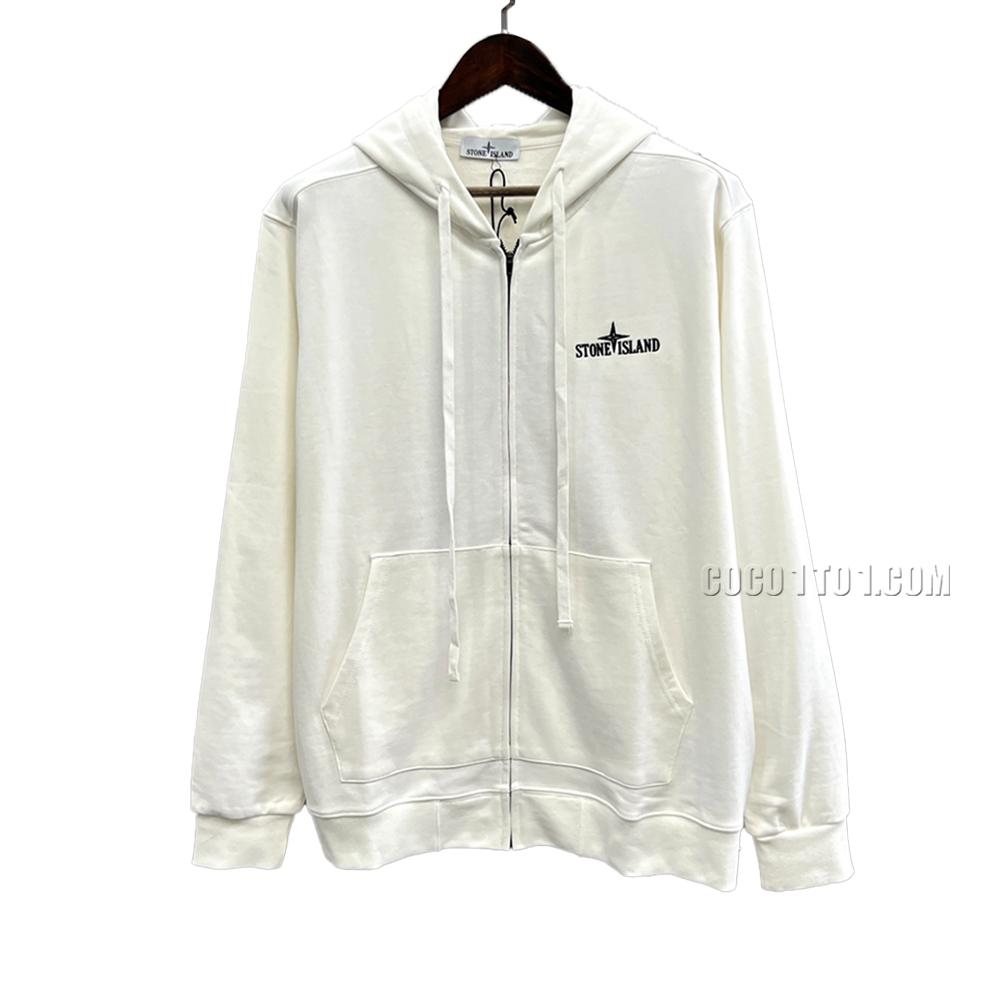 Stone Island early autumn hooded zip-up hoodie