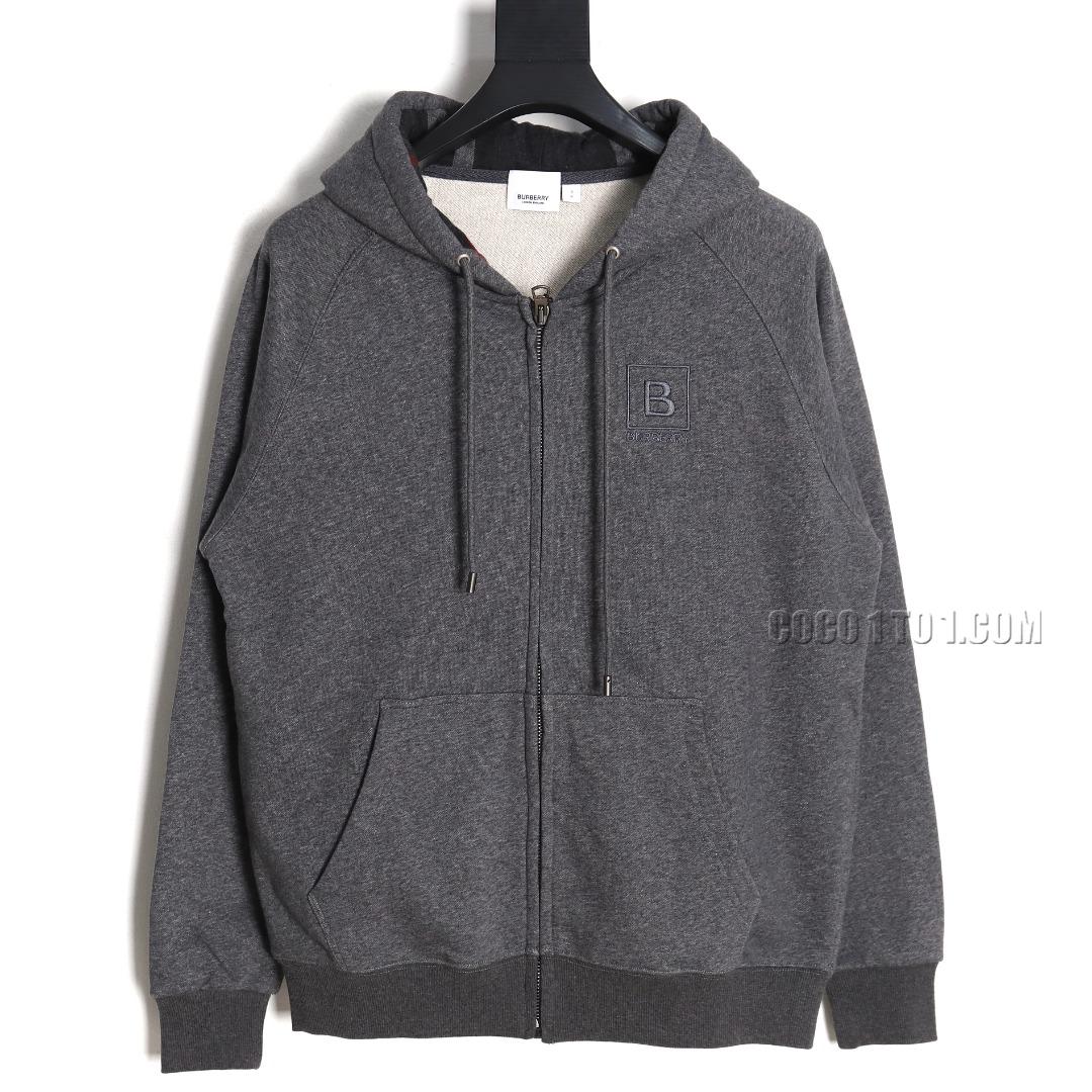 Burberry Tartan Hat Zip-up Hoodie
