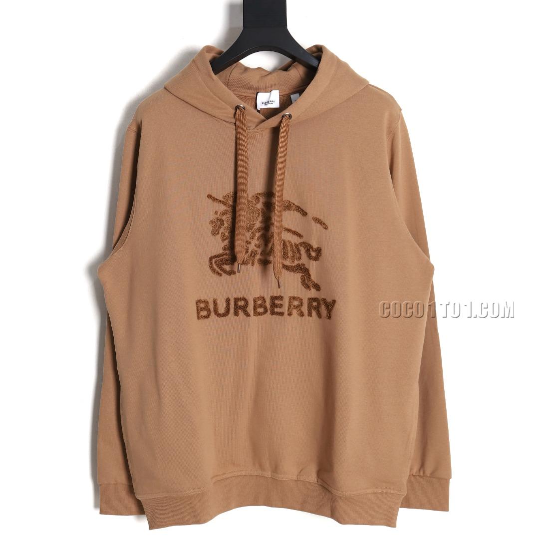 Burberry Towelling Embroidered War Horse Hoodie