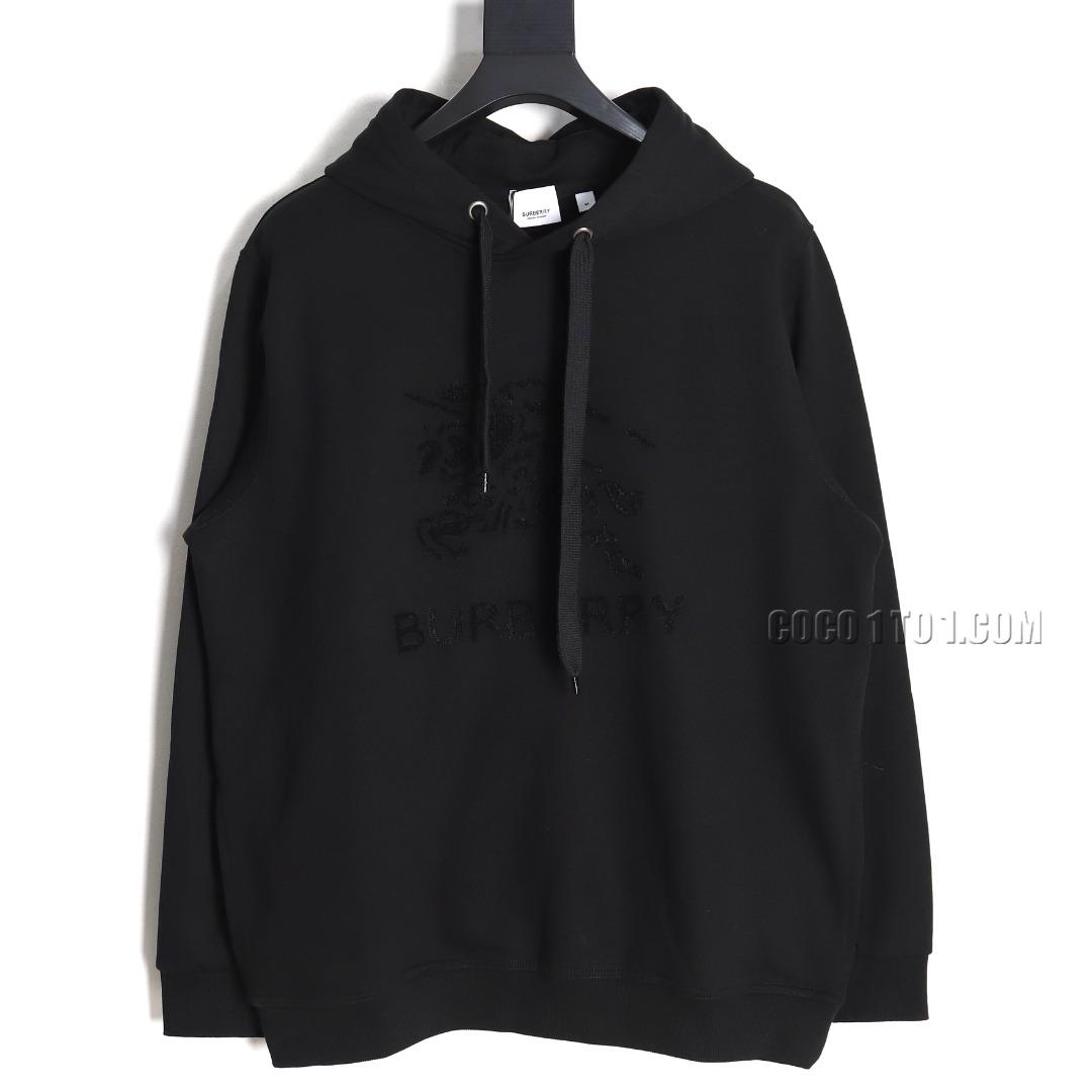 Burberry Towelling Embroidered War Horse Hoodie