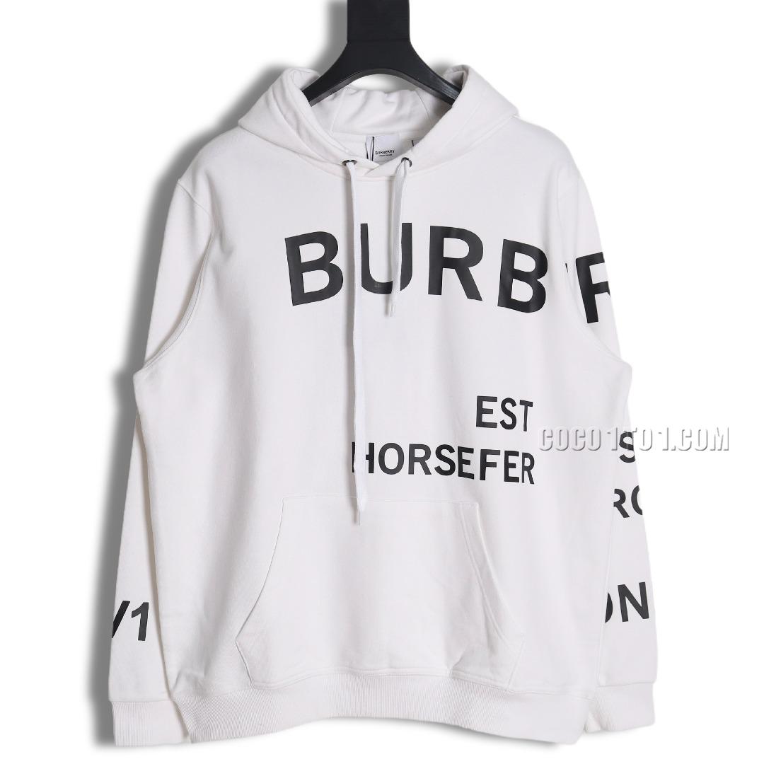 Burberry Thick Rubber Letter Printed Hoodie