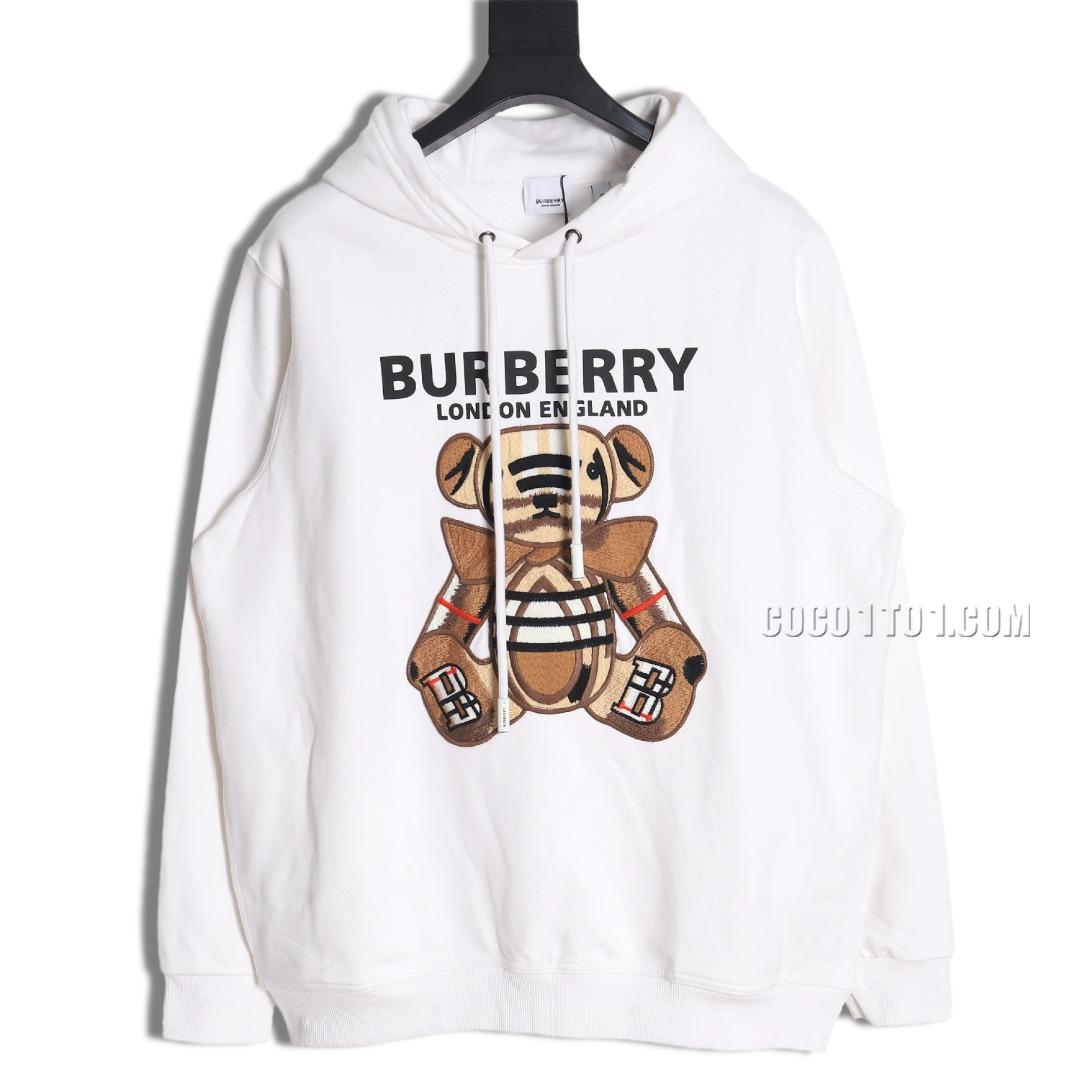 Burberry Teddy Bear Embroidered Hoodie