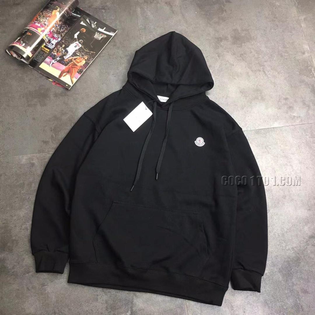 Moncler Spring 2024 New Classic Logo Pure Cotton Hooded Sweatshirt Men's Outerwear