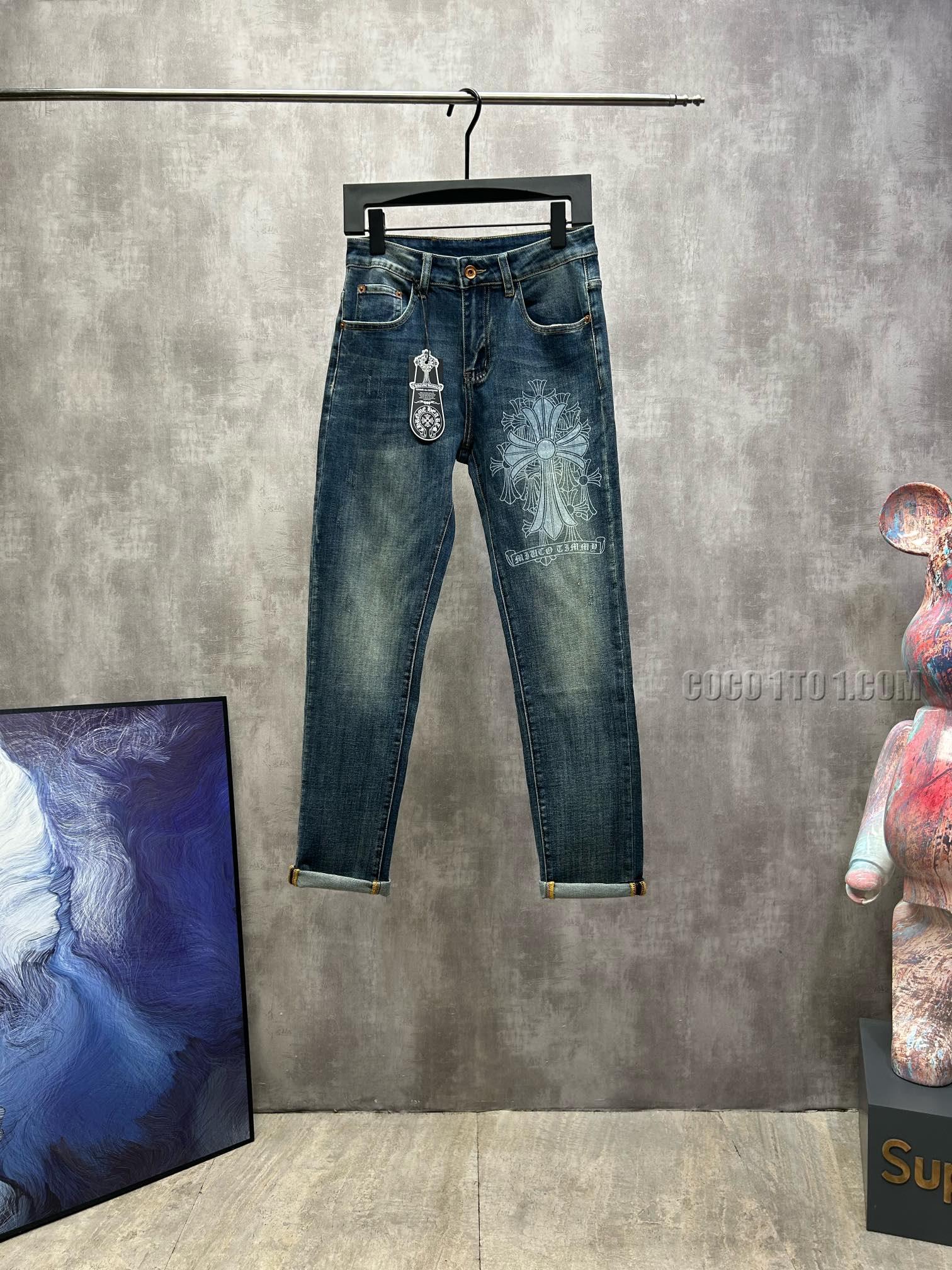 Chrome Hearts Heavy Duty Washed Vintage Logo Jeans N42501