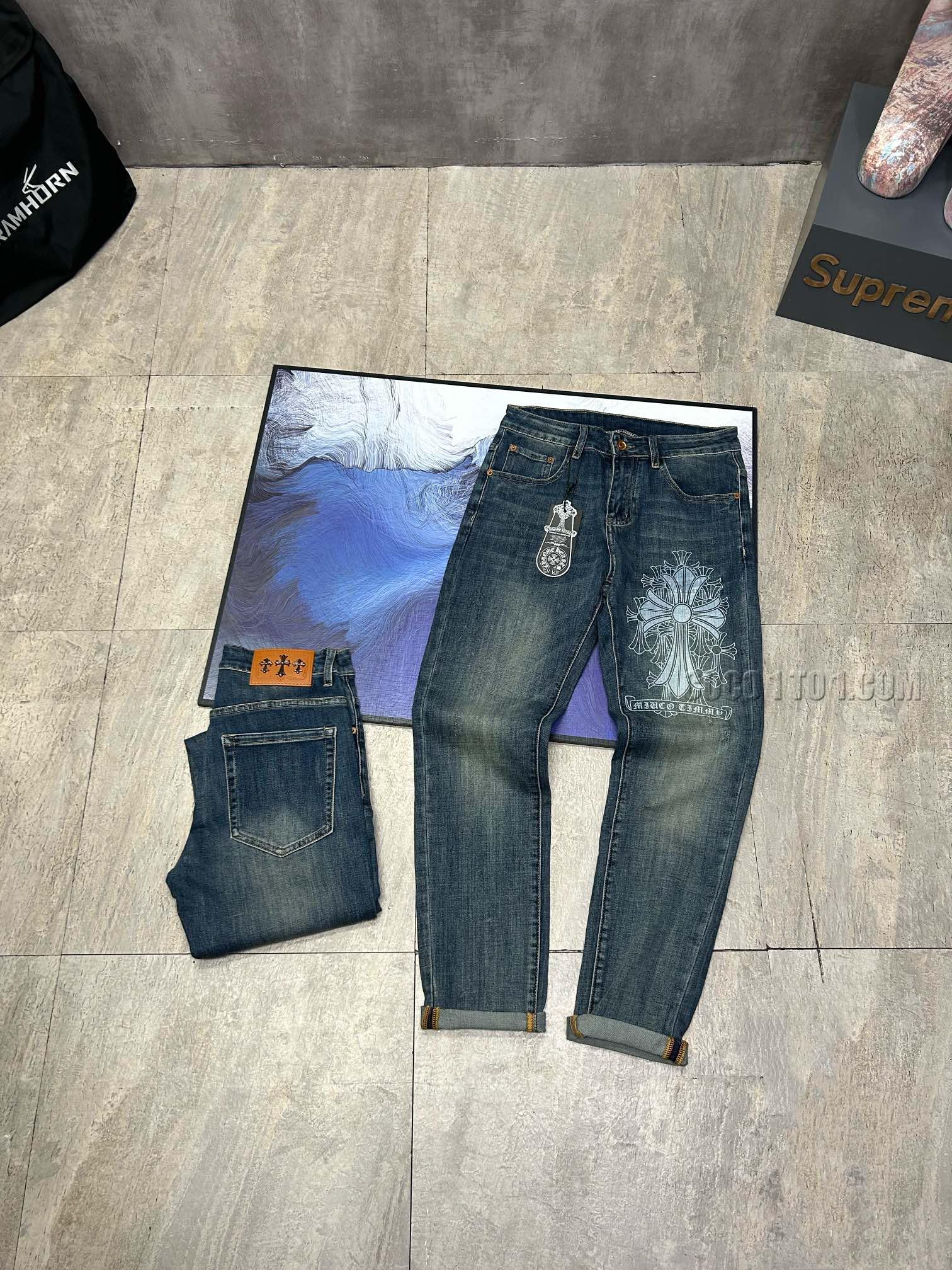 Chrome Hearts Heavy Duty Washed Vintage Logo Jeans N42501