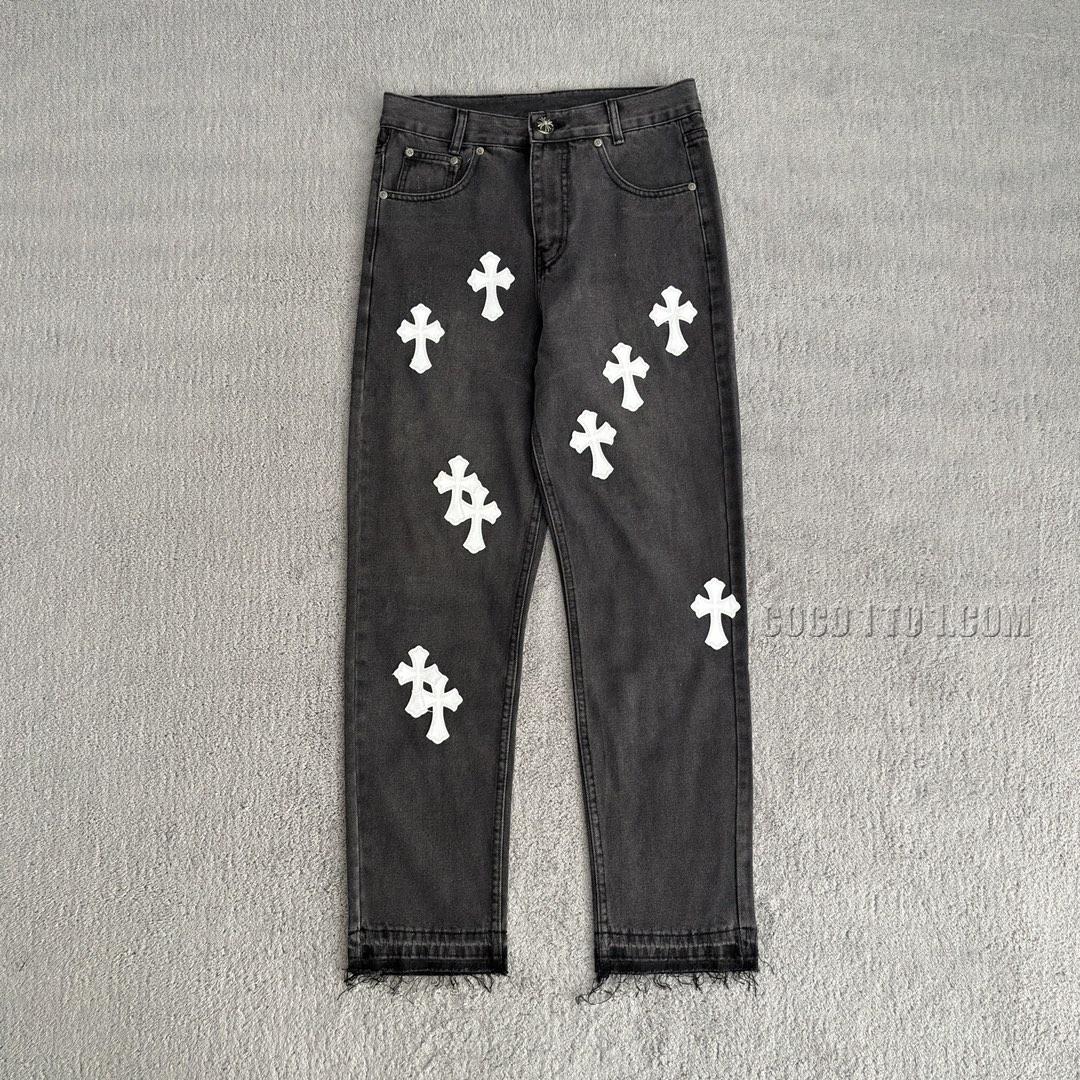 Chrome Hearts Cross Patchwork Jeans N42501