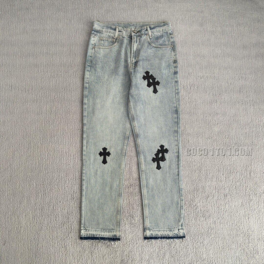 Chrome Hearts Cross Patchwork Jeans N42501