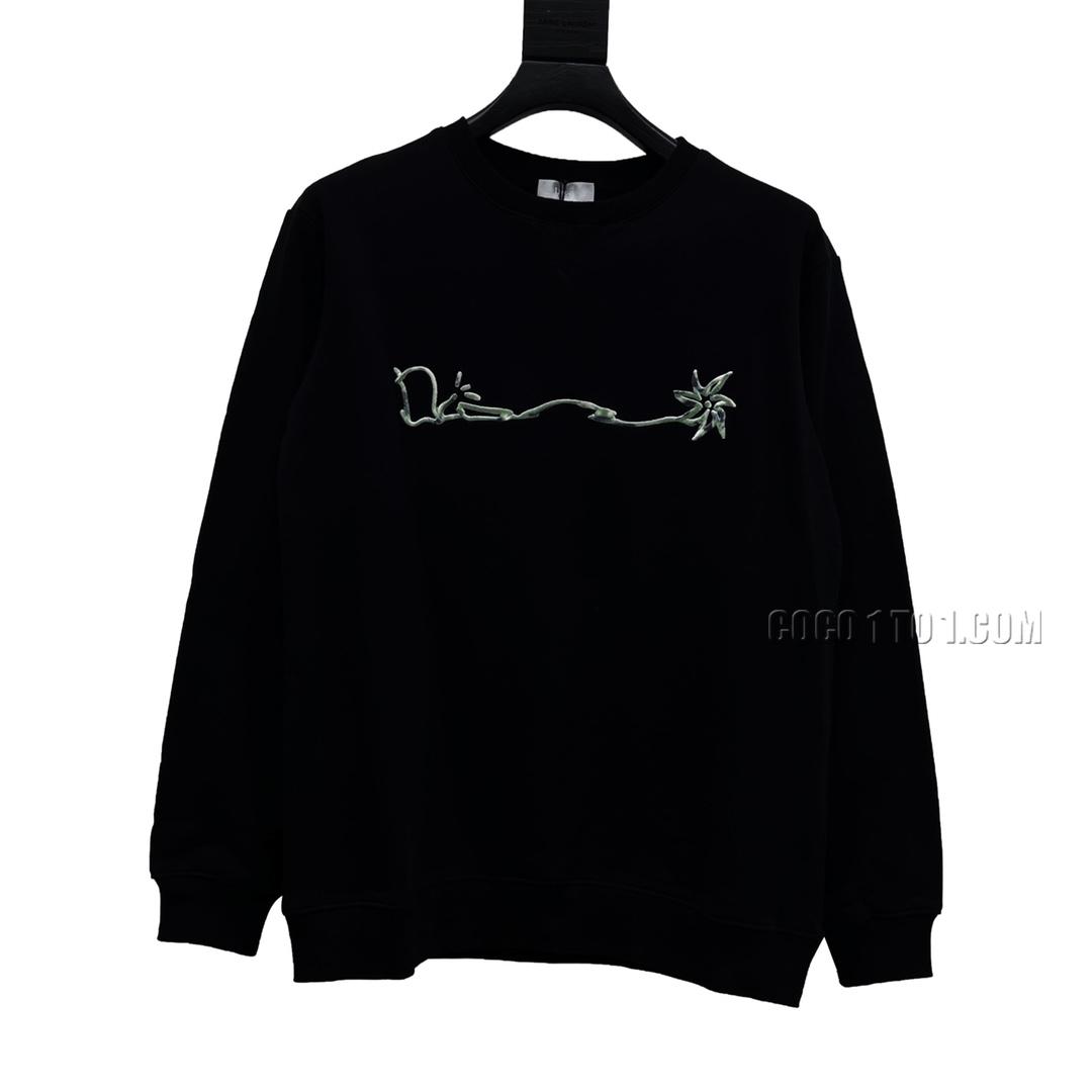 Dior Signature Graffiti Embroidered Logo Crewneck Sweatshirt N42901