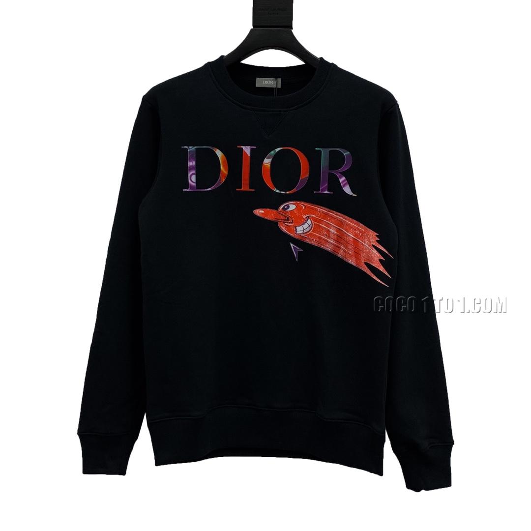 Dior Colorful Logo Elf Rocket Crewneck Sweatshirt N42901