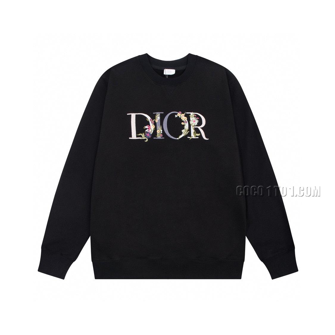 Dior Letter Floral Embroidered Crewneck Sweatshirt N42901