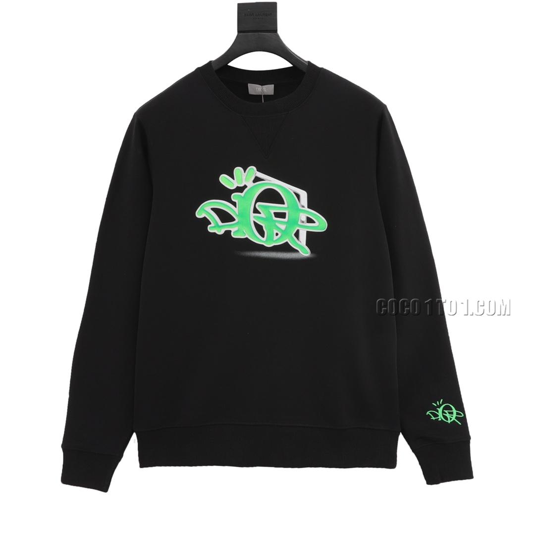 Dior CD Jelly Pressed Flower Embroidered Crewneck Sweatshirt N42901