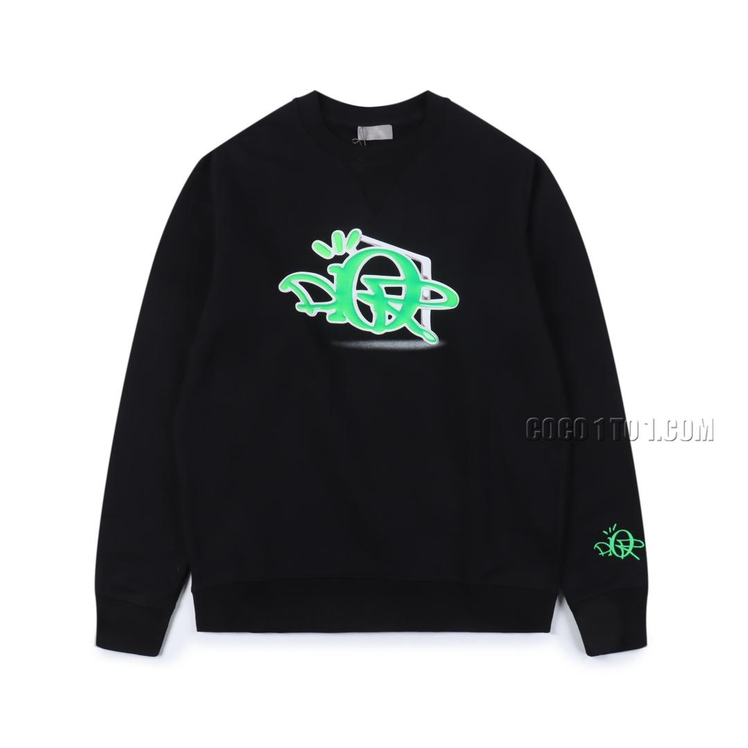 Dior CD Jelly Pressed Flower Embroidered Crewneck Sweatshirt N42901