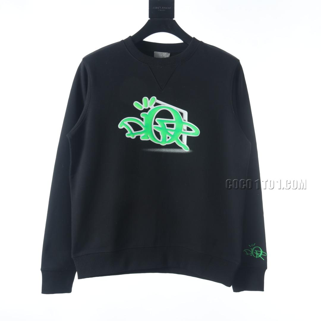 Dior CD Jelly Pressed Flower Embroidered Crewneck Sweatshirt N42901