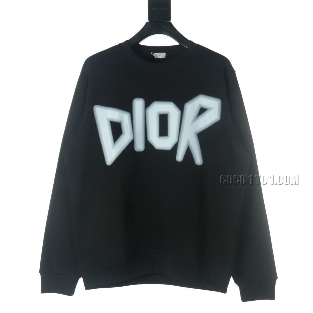 Dior CD Back Letter Floral Embroidered Crewneck Sweatshirt N42901