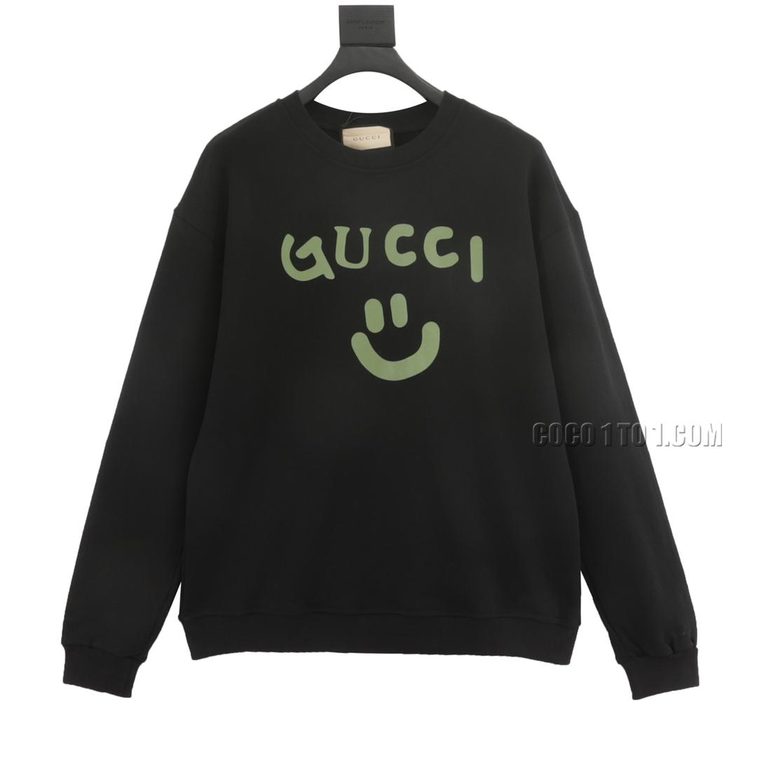 Gucci Graffiti Smiley Logo Crewneck Sweatshirt N42901