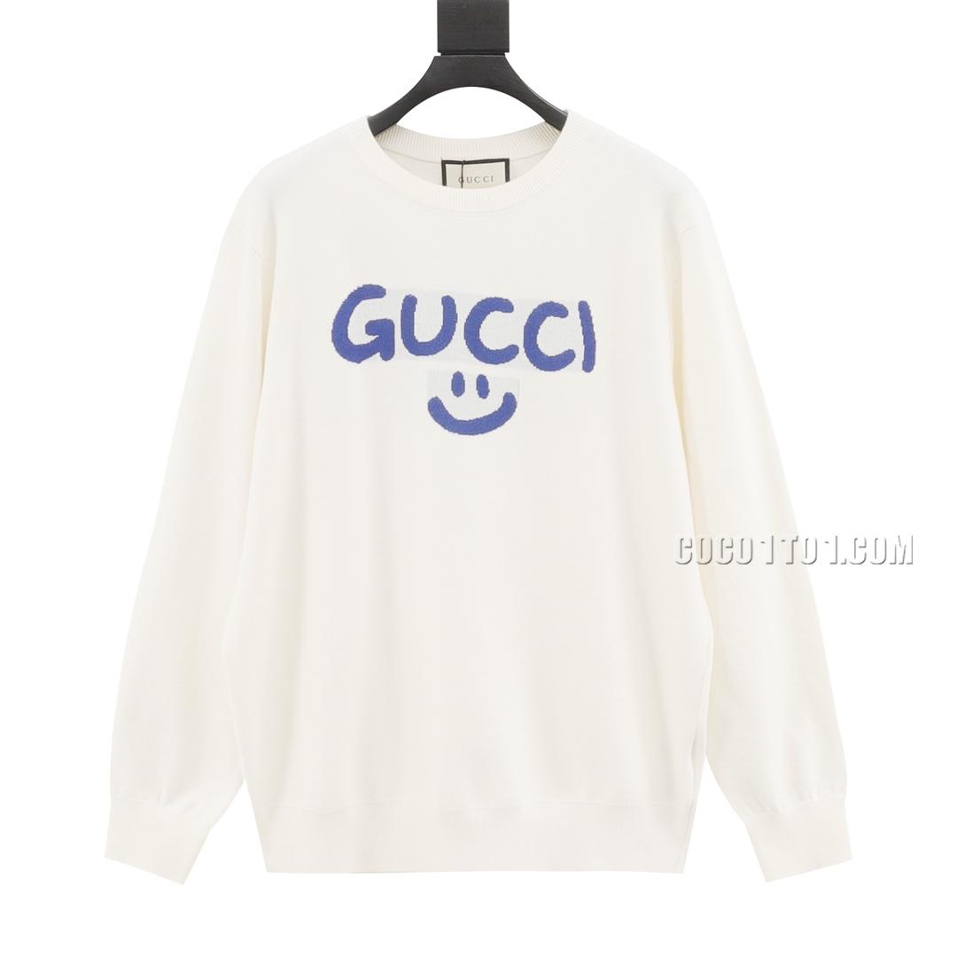 Gucci Graffiti Smiley Logo Crewneck Sweatshirt N42901