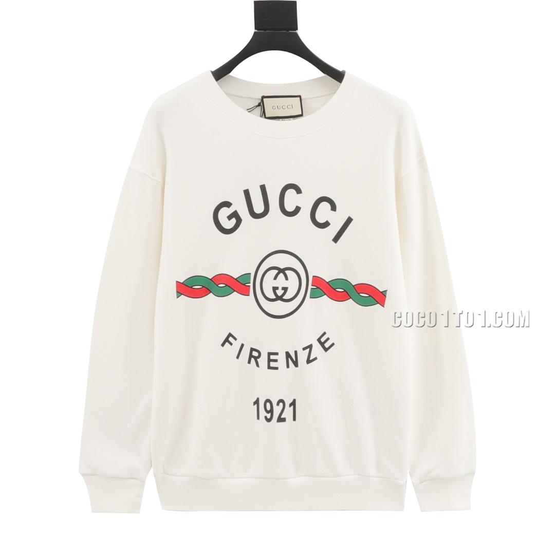 Gucci 1921 Series Braided Belt Print Crewneck Sweatshirt N42901
